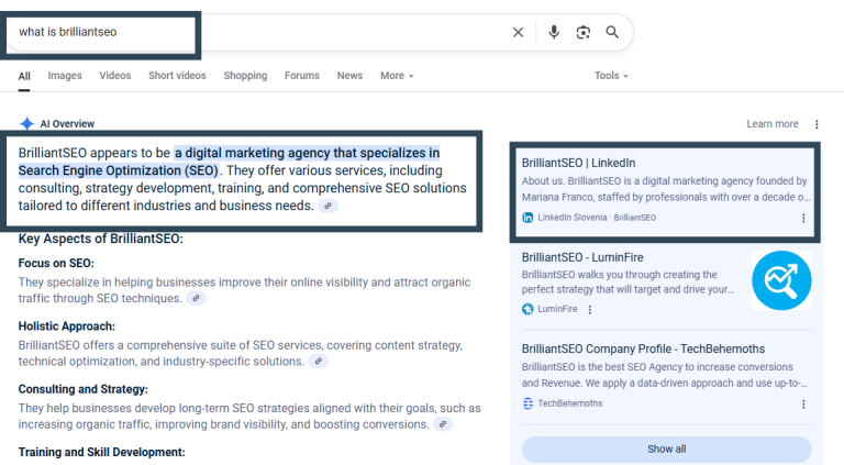 resultados aio brilliantseo