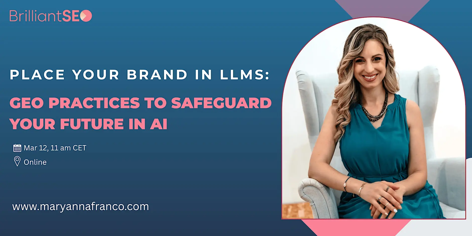 Eventbrite workshop with Maryanna Feanco on How to grow your brand in the LLMs