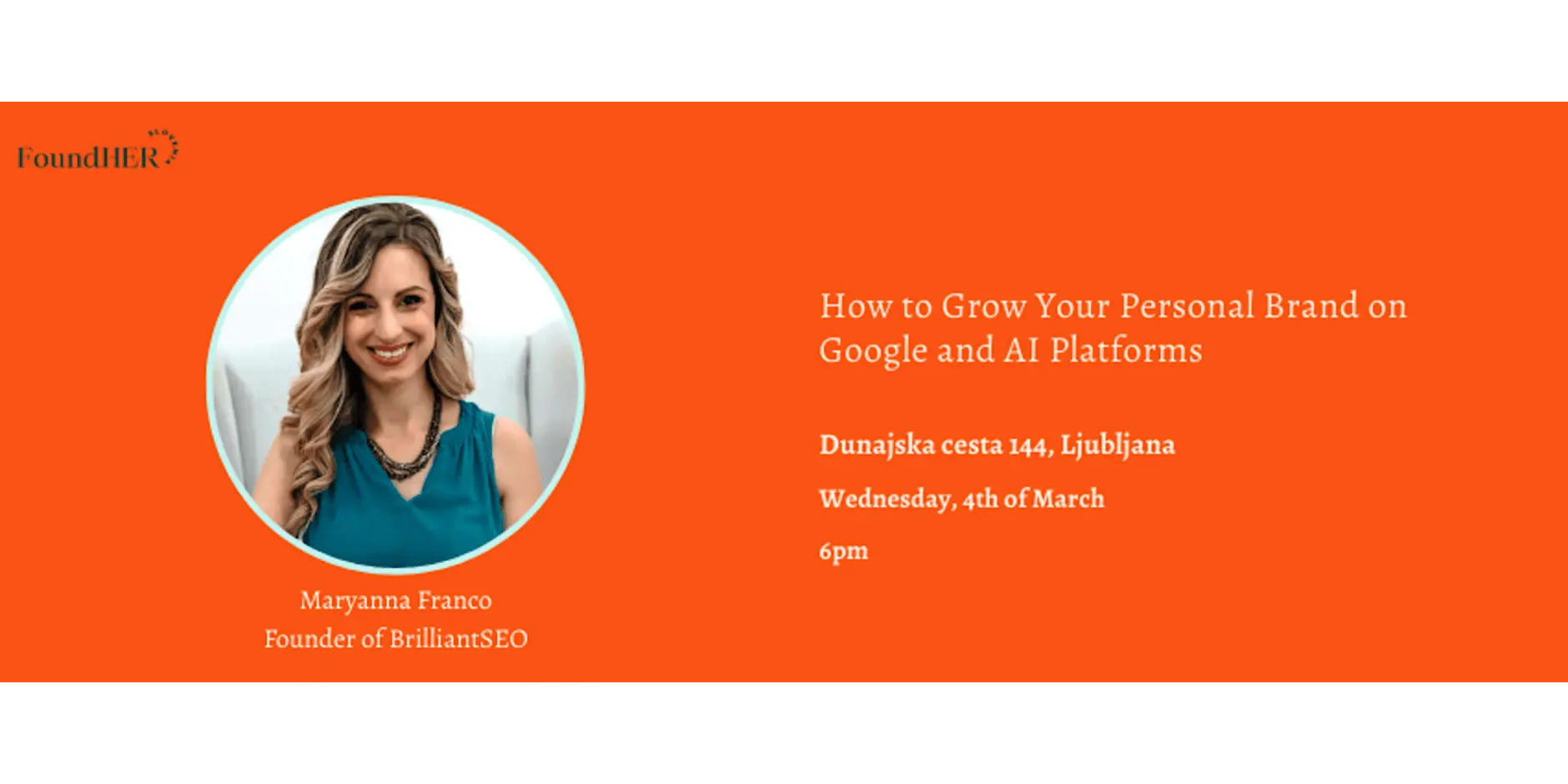 Eventbrite workshop with Maryanna Feanco on How to grow your brand in the LLMs